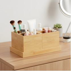 Wooden Organizer 3-Sections with Base